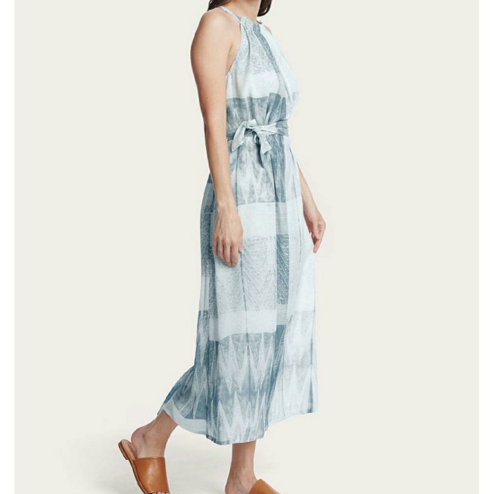 NEW IN PACKAGE! Frye Blue Shibori Halter Dress M